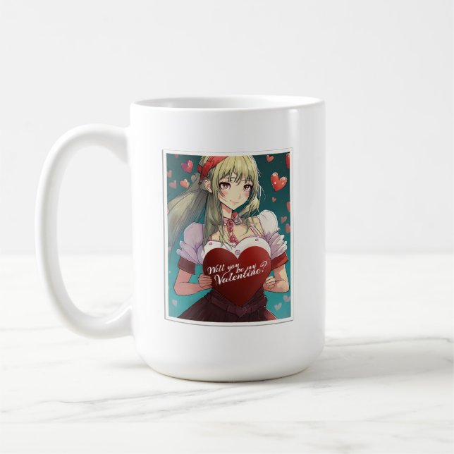 Mug Soyez ma Saint-Valentin dans le style Manga 33893 (Gauche)