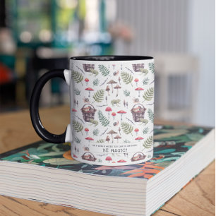 Mug Soyez magique   Illustrations de champignons aquar
