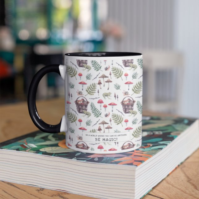 Mug Soyez magique | Illustrations de champignons aquar (Créateur téléchargé)