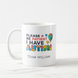 Mug Soyez Patients J'ai de l'Autisme Multicolore Puzzl