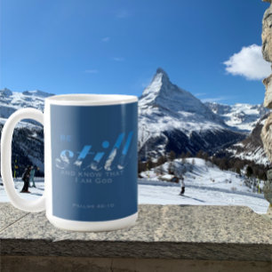 Mug Soyez toujours Bible Verse Suisse montagnes bleu m
