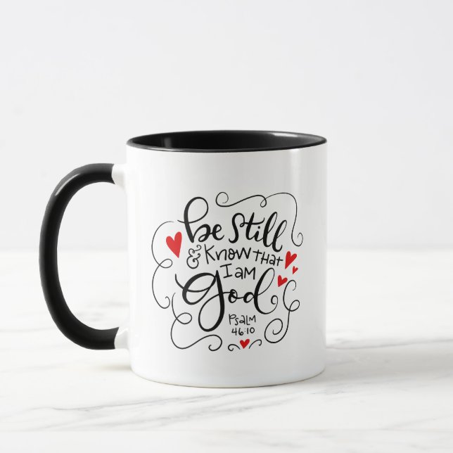 Mug Soyez toujours et sachez que je suis Dieu, dessiné (Gauche)