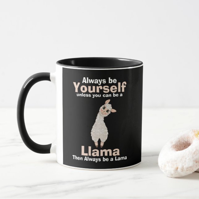 Mug Soyez toujours un Amoureux des animaux lama (Avec donut)