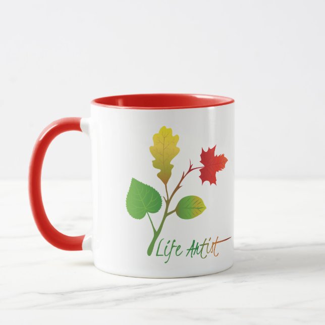 Mug Soyez un artiste de vie Slogan de motivation, avec (Gauche)