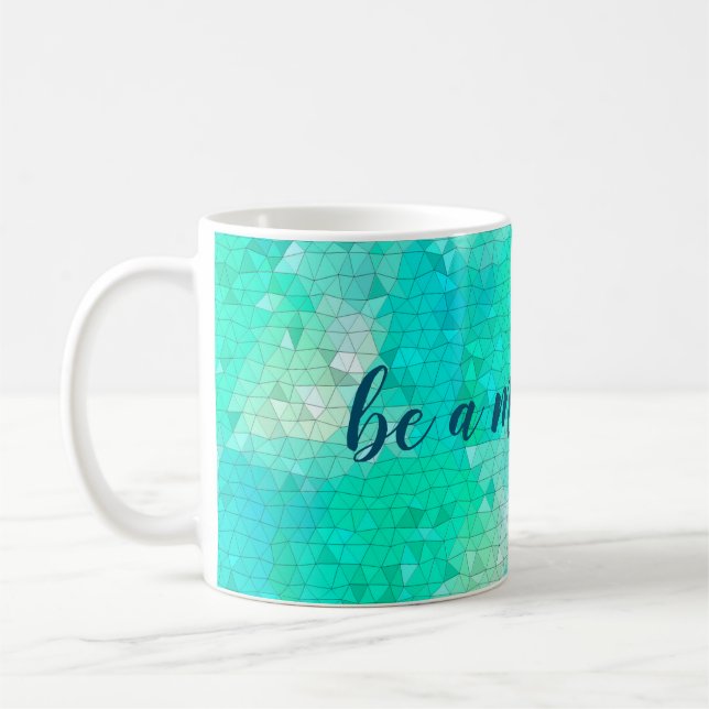 Mug Soyez un Motif de mosaïque bleu de Mermaid Aqua (Gauche)