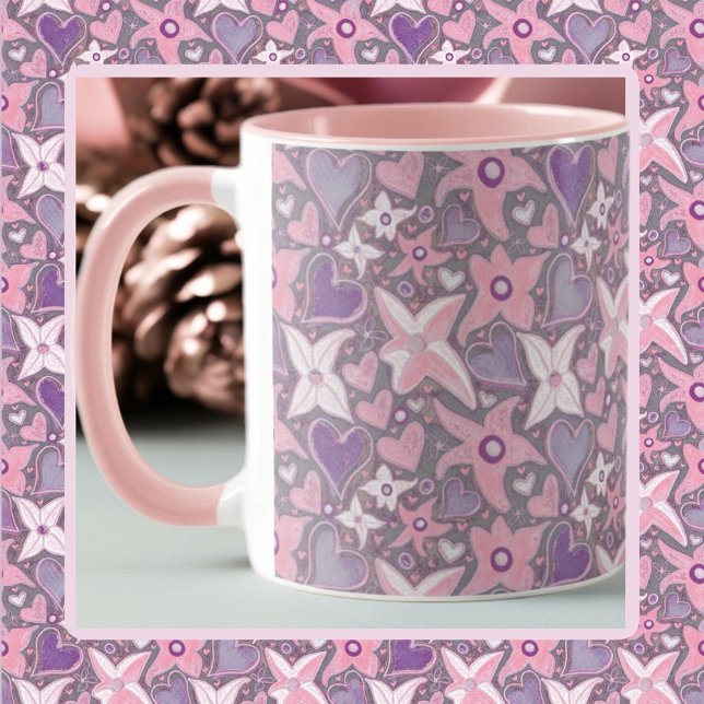 Mug Soyez Unique En Motif Rose/Violet (Créateur téléchargé)