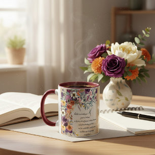 Mug Soyez votre guide, mélange floral automnal  