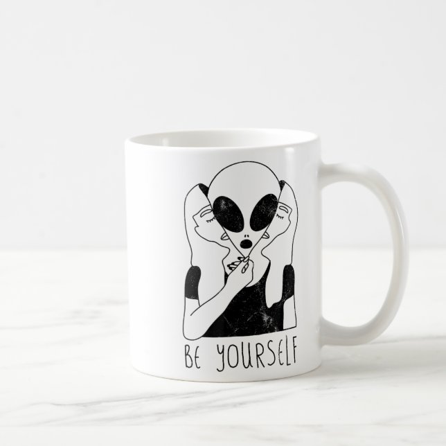 Mug Soyez vous-même - Autocollant de motivation drôle  (Droite)
