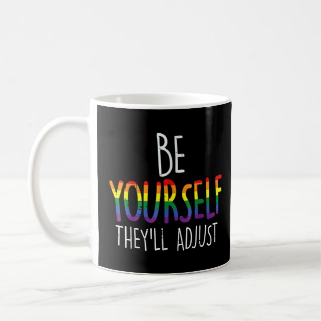 Mug Soyez vous-même Ils ajusteront Lgbtq Rainbow Flag  (Gauche)