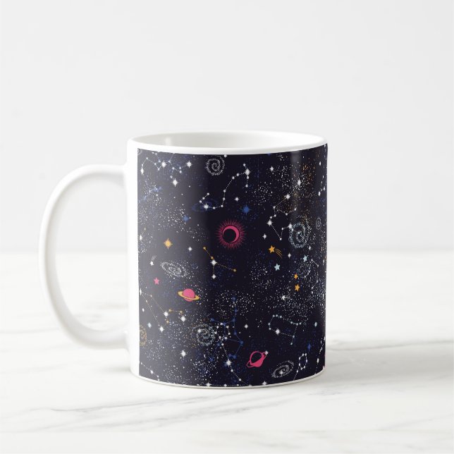 Mug Space Galaxy constellation sans couture motif (Gauche)
