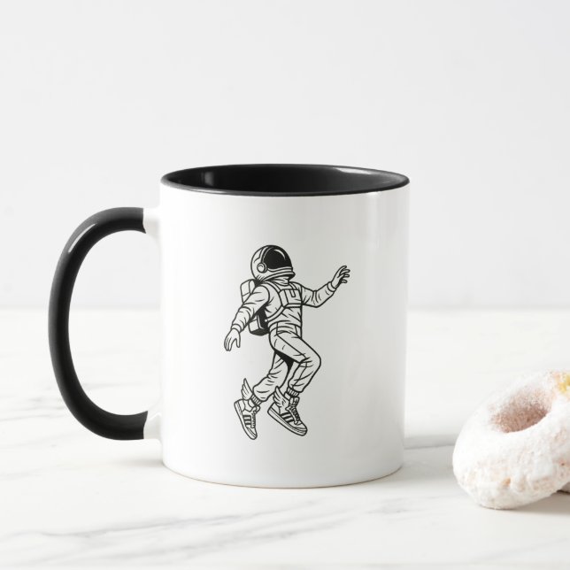 Mug Space Kicks: Winged Astronaut Flight (Avec donut)