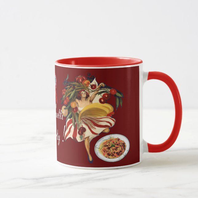 MUG SPAGHETTI PARTY DANCE, CUISINE ITALIENNE ET TOMATE (Droite)