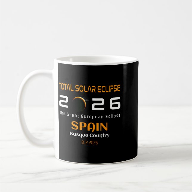 Mug Spain Basque Country Total Solar Eclipse August (Gauche)