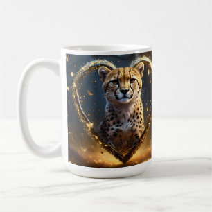 Mug Sparkly Gold Cheetah Love,