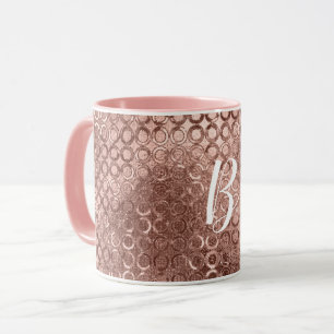 Mug Sparkly Rose Gold Circles Rose luxe étincelant