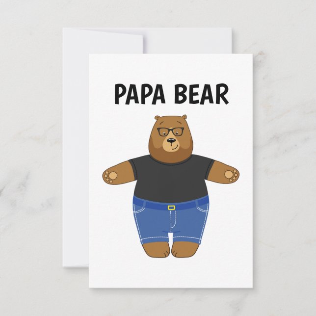 Mug spécial cadeau de fête des pères Ourson Papa M (Devant)