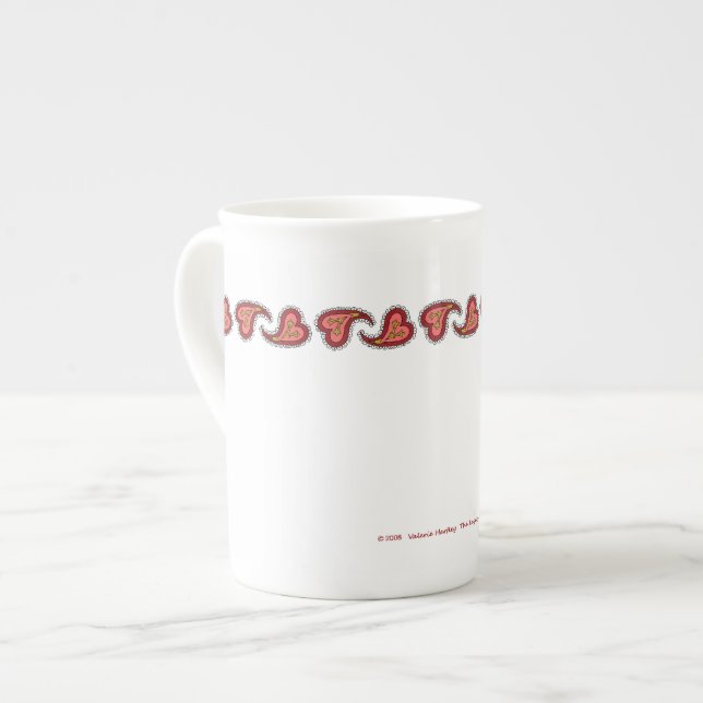 Mug Spécial Cœur de Paisley (Devant gauche)