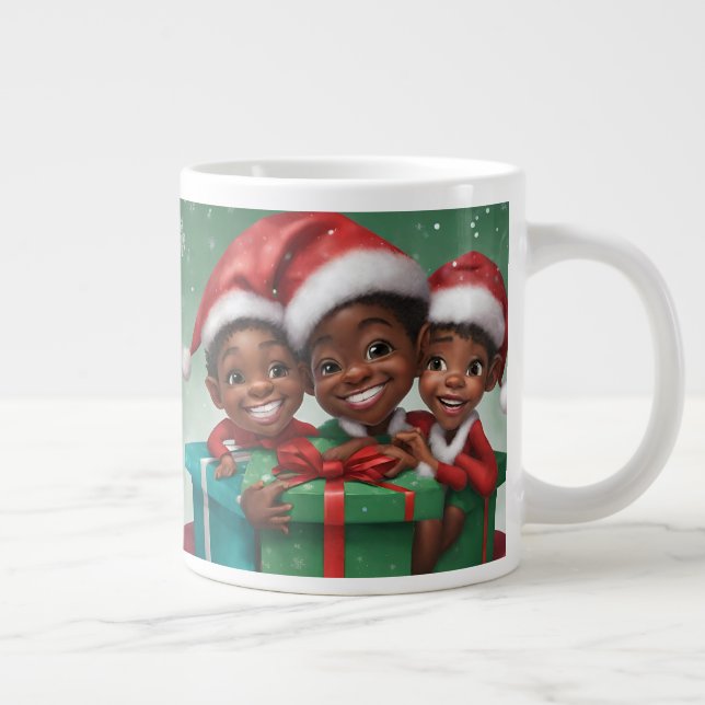 Mug Spécial Elf de Noël Africain Américain (Droite)