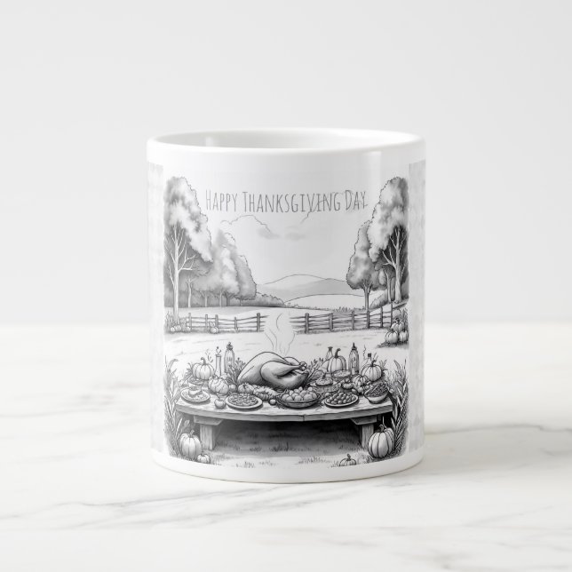 Mug spécial Joyeuse fête de Thanksgiving (Devant)