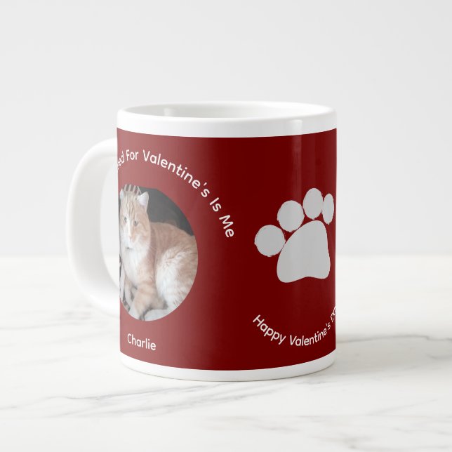 Mug Spécial Photo de Chat de la Saint-Valentin (Devant gauche)