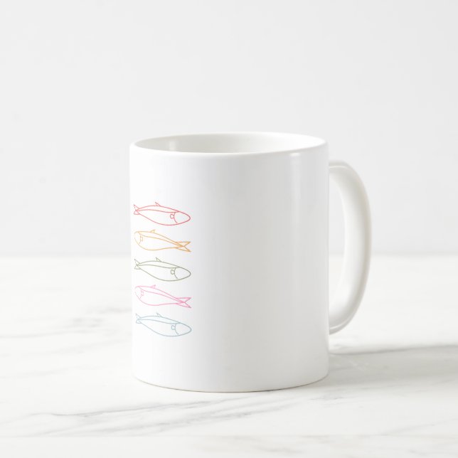 Mug spécialisé logo sardines pour cafés  (Devant droit)