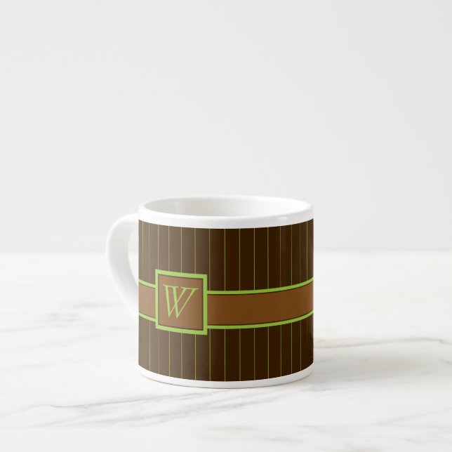 Mug spécialisé rayures au citron vert et chocolat (Devant gauche)