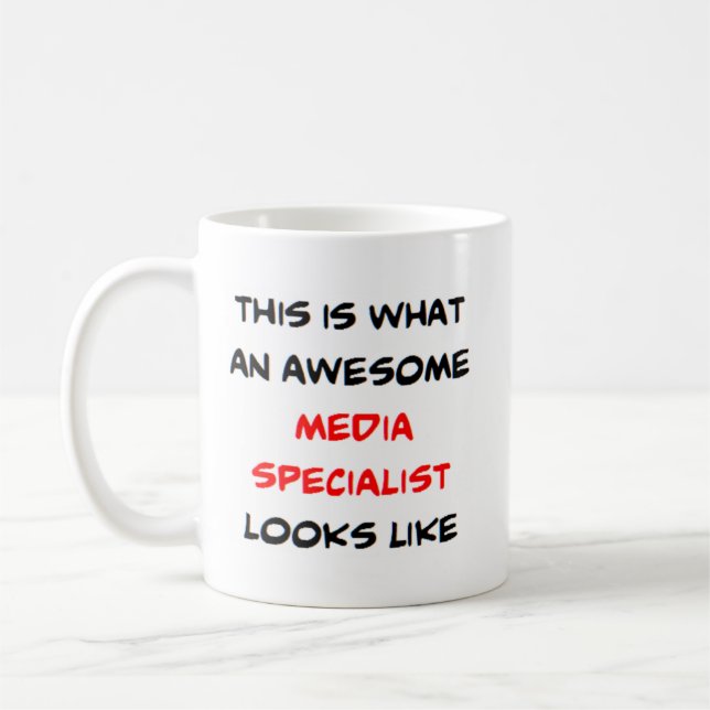 Mug spécialiste des médias, génial (Gauche)