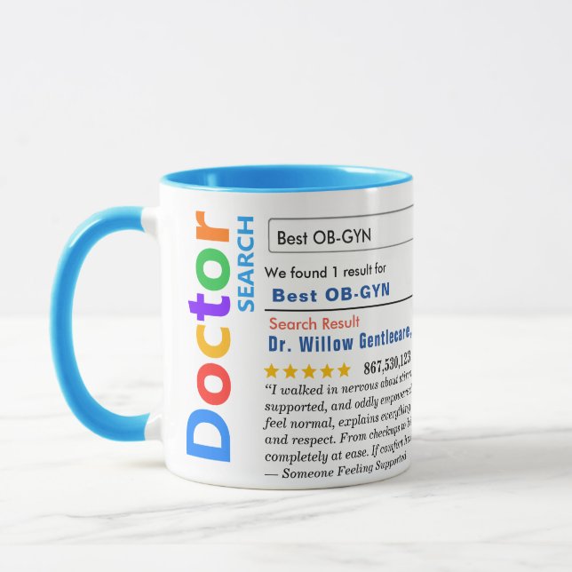 Mug Spécialiste OBGYN drôle et personnalisé (Gauche)
