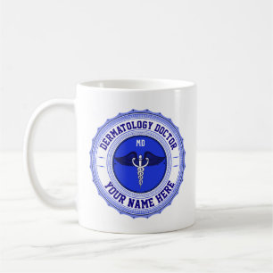 Mug Spécialité MD personnalisable Caduceus Dermatologi