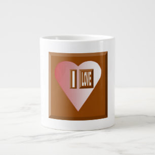 Mug Specialty Jumbo blanche I LOVE CHOCOLAT