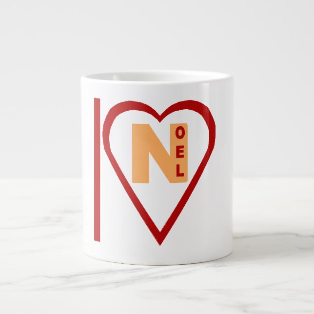 Mug Specialty  Jumbo blanche  ILOVE NOEL (Devant)
