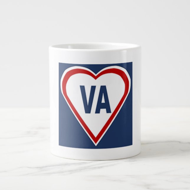 Mug Specialty  Jumbo blanche  LOVE  VIRGINIA (Devant)