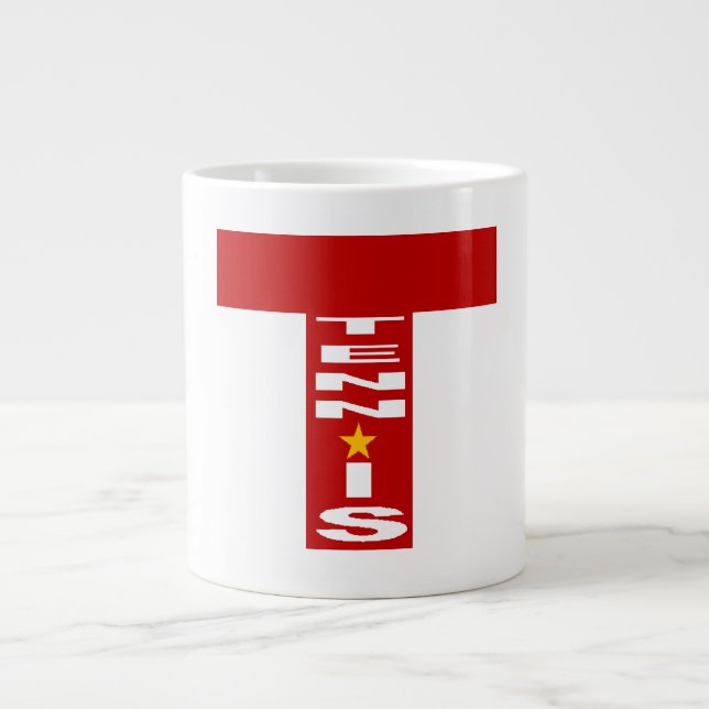 Mug Specialty  Jumbo blanche TENNIS (Devant)