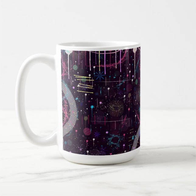 Mug Spectacle de feux d'artifice : Art abstrait  (Gauche)