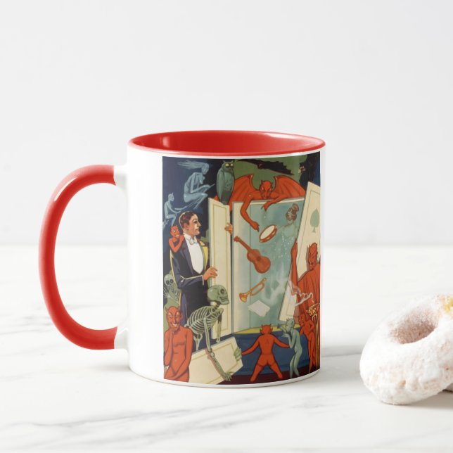 Mug Spectacle de magie vintage Carter le Grand (Avec donut)