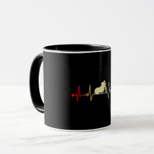 Mug Speedway Mocycle Racer Racing Heartbeat Vintage