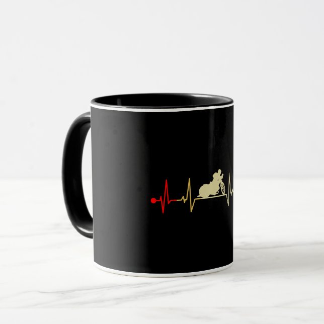 Mug Speedway Mocycle Racer Racing Heartbeat Vintage (Devant gauche)