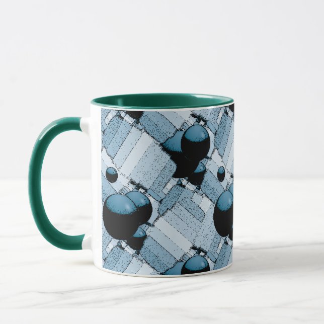 Mug Sphère géométrique bleue (Gauche)