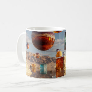 Mug Sphères et cubes flottants surréalistes