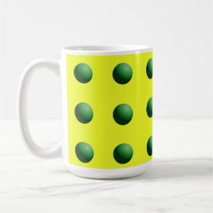 Mug Sphères Vertes sur Jaune
