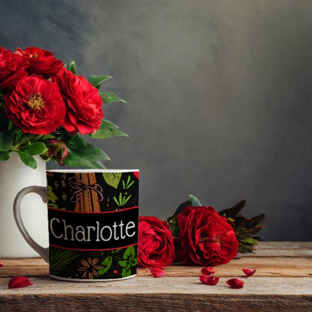 Mug Spices motif nom personnalisé noir (Créateur téléchargé)