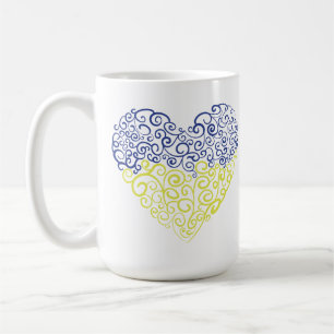 Mug Spiral tourbillons mehandi coeur drapeau ukrainien