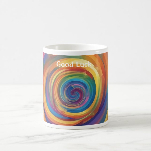 Mug Spirale Arc-en-Ciel de Chance Bonne Chance (Centre)