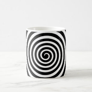 Mug Spirale hypnotique noire et blanche