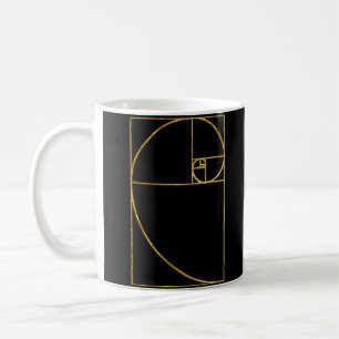Mug Spirale sacrée de Fibonacci de rapport d'or