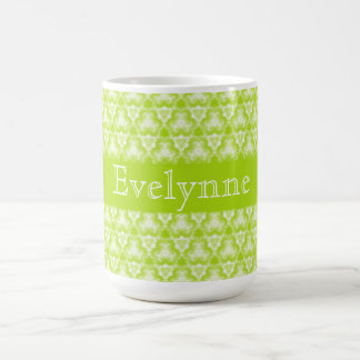 Mug Spirale verte de chaux brillante personnalisable