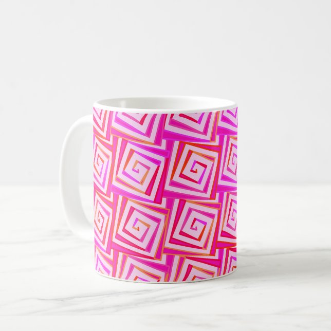 Mug Spirales carrées Modernité du milieu du XXe siècle (Devant gauche)