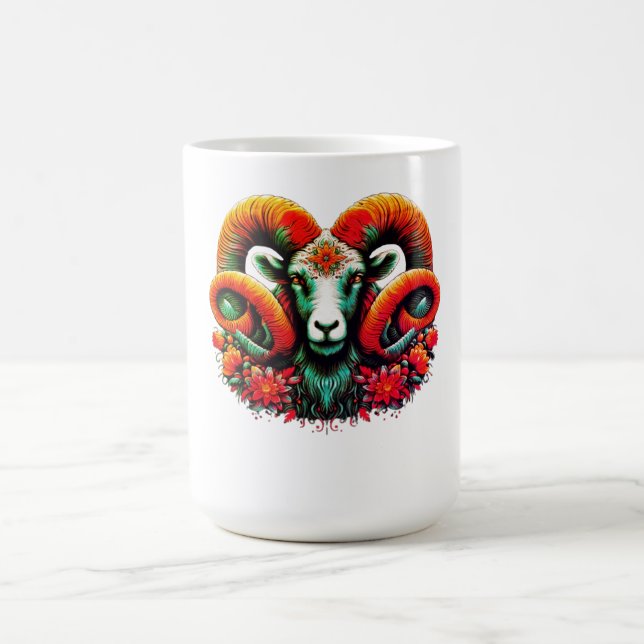 Mug Spirit Ram - Floral Horns & Earth Wisdom (Centre)