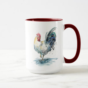 Mug Splash de coq - Aquarelle