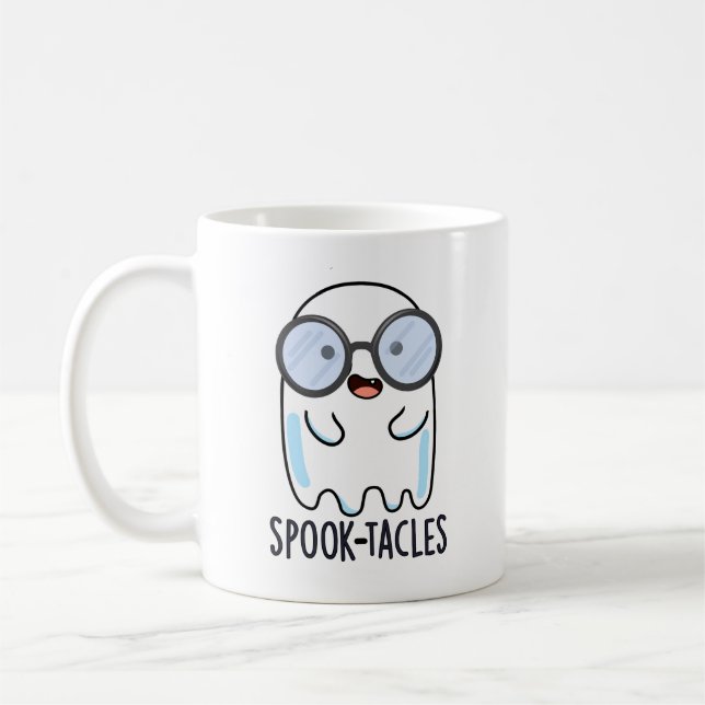 Mug Spook-tacles Drôle de jeu de mots sur les fantômes (Gauche)